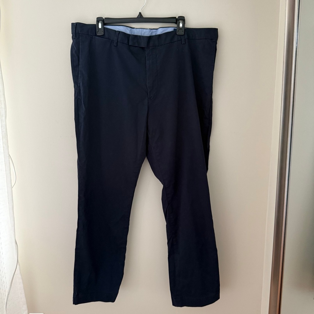 Polo Ralph Lauren Mens Slim Stretch Chino Pants Navy Blue 40x30